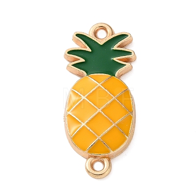 Fruit Theme Alloy Enamel Connector Charms AL-CBA95F4-01KCG-08-1