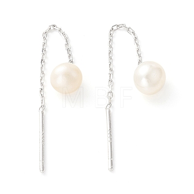 999 Fine Silver Chain Tassel Earring Thread for Girl Women EJEW-I260-41P-1
