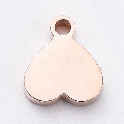 PVD Vacuum Plating 304 Stainless Steel Stamping Blank Tag Charms STAS-G215-13RG-1