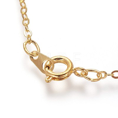 Brass Cable Chain Necklaces SW028-G-NF-1