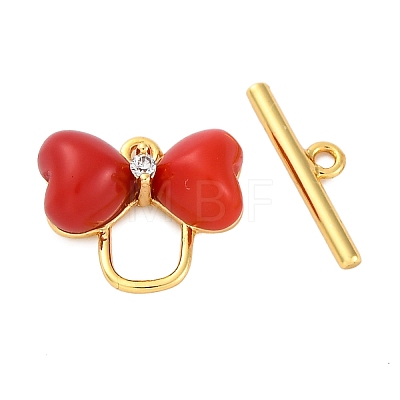 Resin Toggle Clasps KK-P291-01G-1