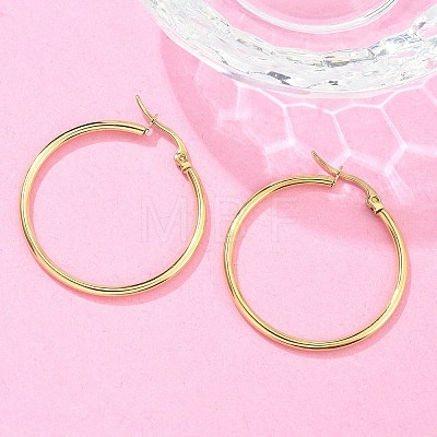 Ion Plating(IP) 304 Stainless Steel Hoop Earrings X-EJEW-N0016-11G-E-1