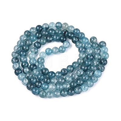 Baking Paint Crackle Glass Beads Strands GLAA-Q106-03A-19-1