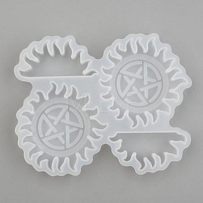 Gear Straw Topper Silicone Molds Decoration X-DIY-J003-15-1