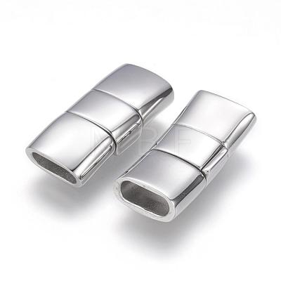 304 Stainless Steel Fold Over Clasps STAS-G143-25P-1