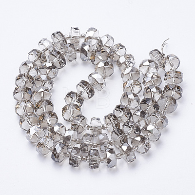 Electroplat Glass Beads Strands X-EGLA-Q092-10mm-D04-1