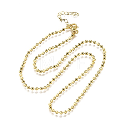 Brass Ball Chain Necklaces NJEW-M108-13G-1