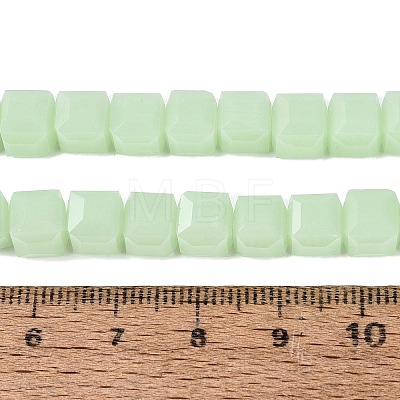Imitation Jade Glass Beads Strands GLAA-R041-8x8mm-B04-1