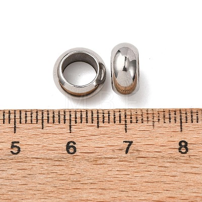 Tarnish Resistant Rondelle 304 Stainless Steel Beads STAS-N020-01-10mm-1