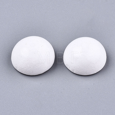 Spray Painted White Wood Cabochons X1-WOOD-TAC0001-23A-1