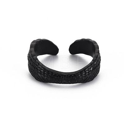 Twist Open Cuff Ring RJEW-S038-203-1