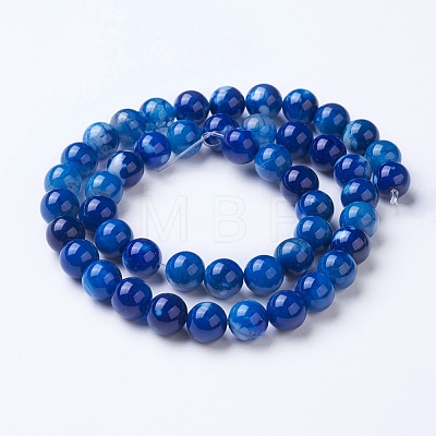 Natural Agate Beads Strands G-G754-07-6mm-1