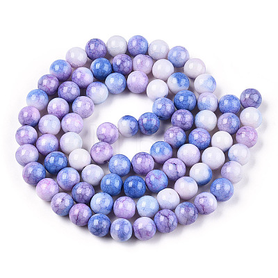 Ombre Effect Dyed Crackle Glass Beads X1-GLAA-T031-10mm-01T-1