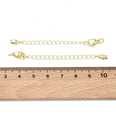 Brass Curb Chain Extender KK-G557-13G-1