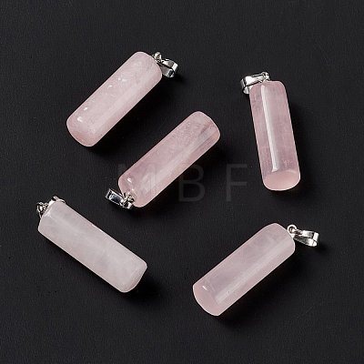 Natural Rose Quartz Pendants G-E135-02P-11-1