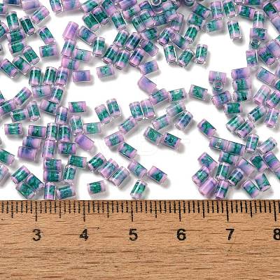 Two Tone Inside Colours Transparent Glass Seed Beads SEED-C004-05I-1