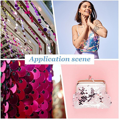 200Pcs PVC Paillette/Sequin Pendants FIND-HY0005-22B-1
