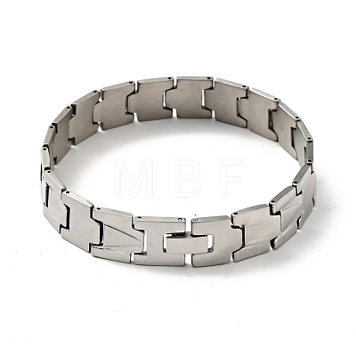 Non-Tarnish 201 Stainless Steel Rectangle Watch Band Bracelet BJEW-H550-01P-1