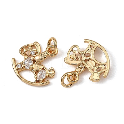 SHEGRACE Brass Pave Clear Cubic Zirconia Charms XGRQ4D438-658G-1
