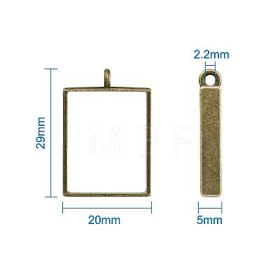 Alloy Open Back Bezel Big Pendants PALLOY-TA0021-02AB-1