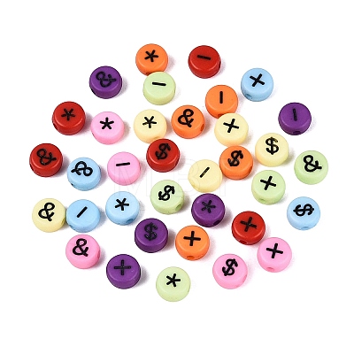 Opaque Acrylic Beads SACR-Q001-10E-1