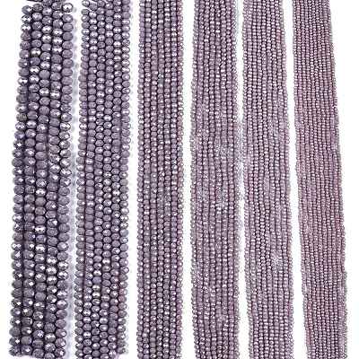 Electroplate Glass Beads Strands EGLA-A044-P1mm-A13-1