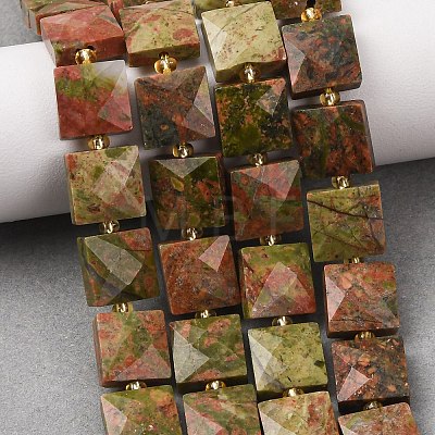 Natural Unakite Beads Strands G-F839-A20-01-1