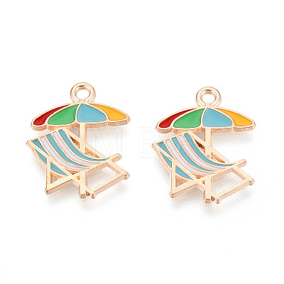 Beach Theme Alloy Enamel Pendants ENAM-T022-33M-1