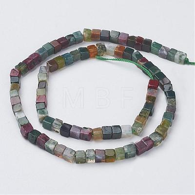 Natural Indian Agate Beads Strands G-G968-H08-1