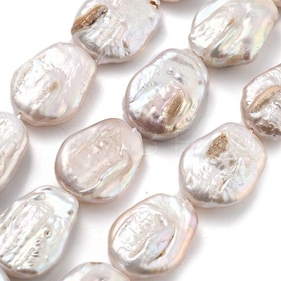 Natural Baroque Keshi Pearl Beads Strands PEAR-P064-08C-03C-1