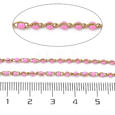 304 Stainless Steel Enamel Twisted Chains STAS-R100-40G-07-1