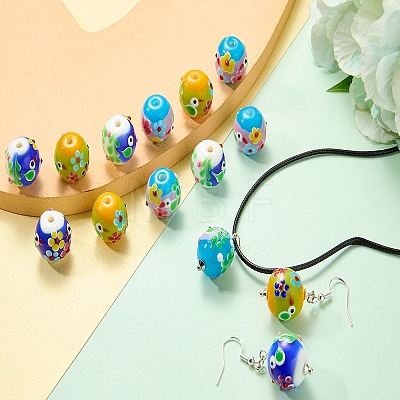 5Pcs Handmade Lampwork Beads LAMP-SZ0001-48B-1