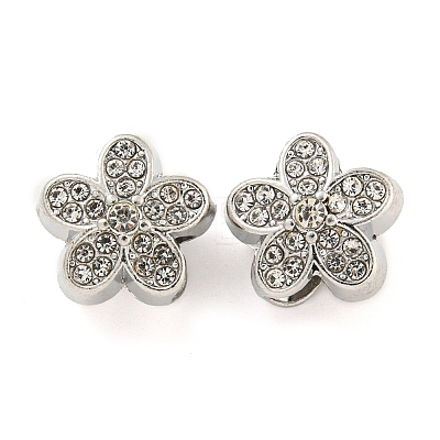 Rack Plating Alloy Rhinestone European Beads FIND-B034-17P-01-1