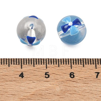 Transparent Glass Enamel Beads GLAA-P078-01A-02-1