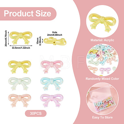 30Pcs Opaque UV Plating Acrylic Beads OACR-TA0003-68-1