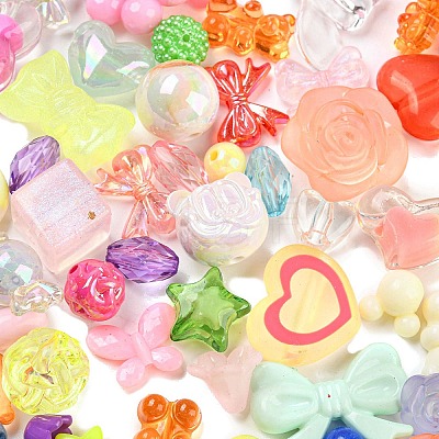 Opaque & Transparent Acrylic Beads X-MACR-M035-08-1