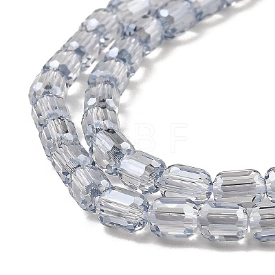 Electroplate Transparent Glass Beads Strands GLAA-C029-02A-05-1