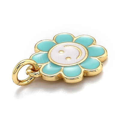 Brass Enamel Charms X-KK-O135-01E-1