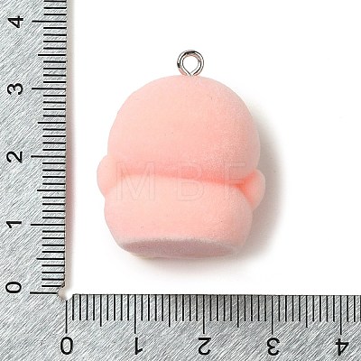 Flocking Resin Pendants RESI-D072-03D-1