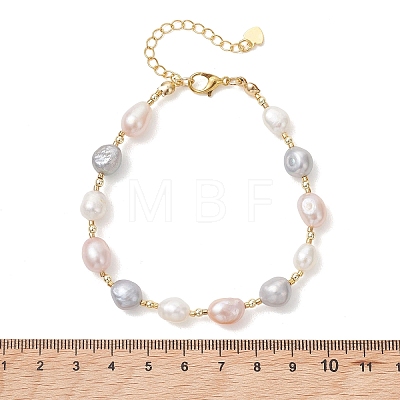 Natural Cultured Freshwater Pearl Beaded Bracelets for Women BJEW-JB13533-1