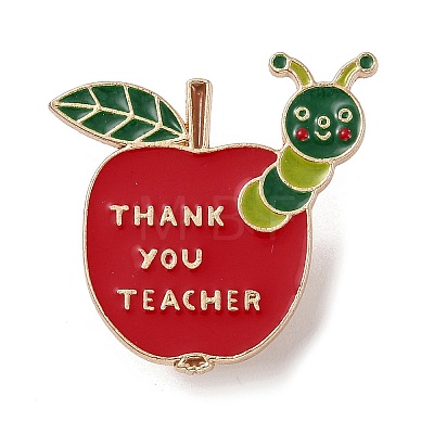 Teacher's Day Theme Rack Plating Light Gold Alloy Brooches JEWB-Z016-01KCG-21-1