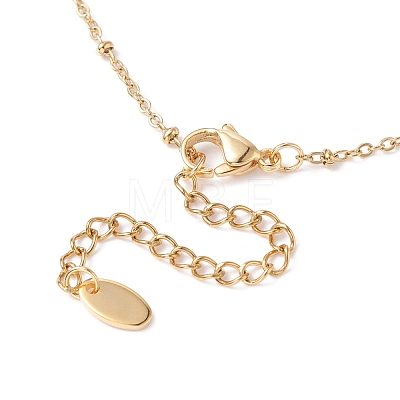 Natural White Jade Beads Pendants Necklace for Women NJEW-JN03762-1