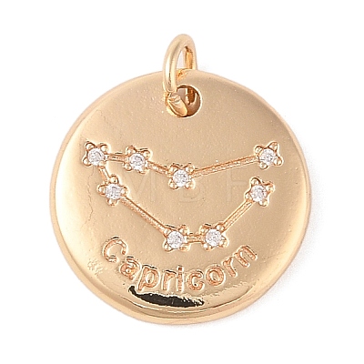 Brass with Clear Cubic Zirconia Pendants KK-N256-24J-G-1