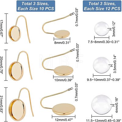 Unicraftale DIY Flat Round Dangle Earring Making Kits STAS-UN0034-77-1