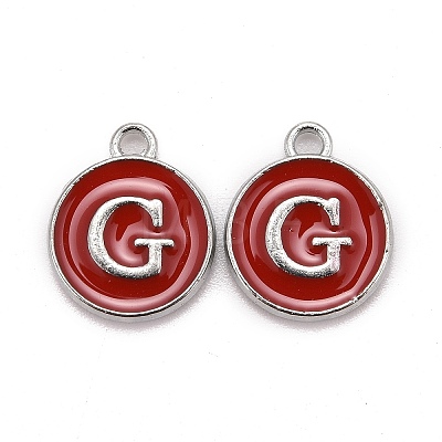 Platinum Plated Alloy Enamel Charms LS-ENAM-S118-03G-P-1