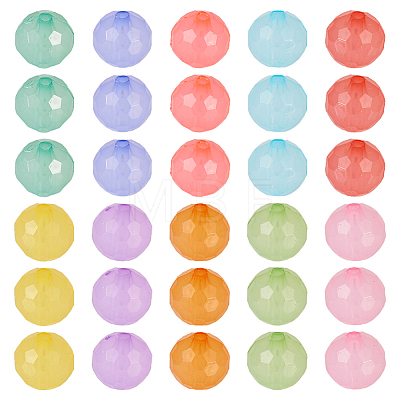  200Pcs 10 Colors Imitation Jelly Acrylic Beads MACR-TA0001-38-1