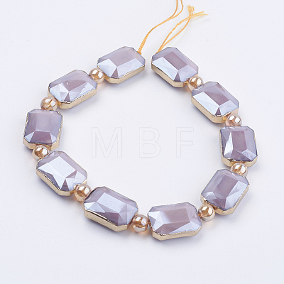 Opaque Glass Beads Strands EGLA-P040-A06-1