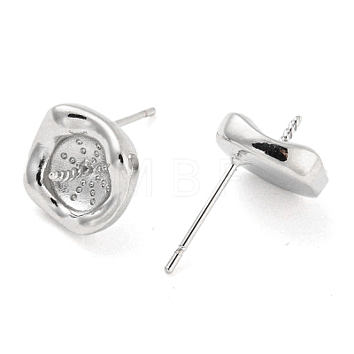 Brass Stud Earring Finding KK-L208-49P-1