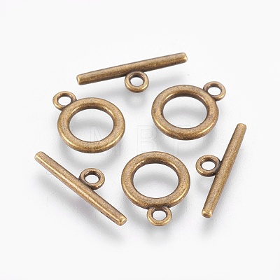 Alloy Toggle Clasps TIBE-EA774Y-AB-RS-1