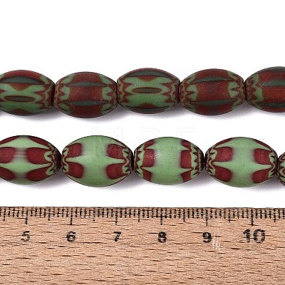 Handmade Millefiori Glass Barrel Beads LA-N002-06E-1